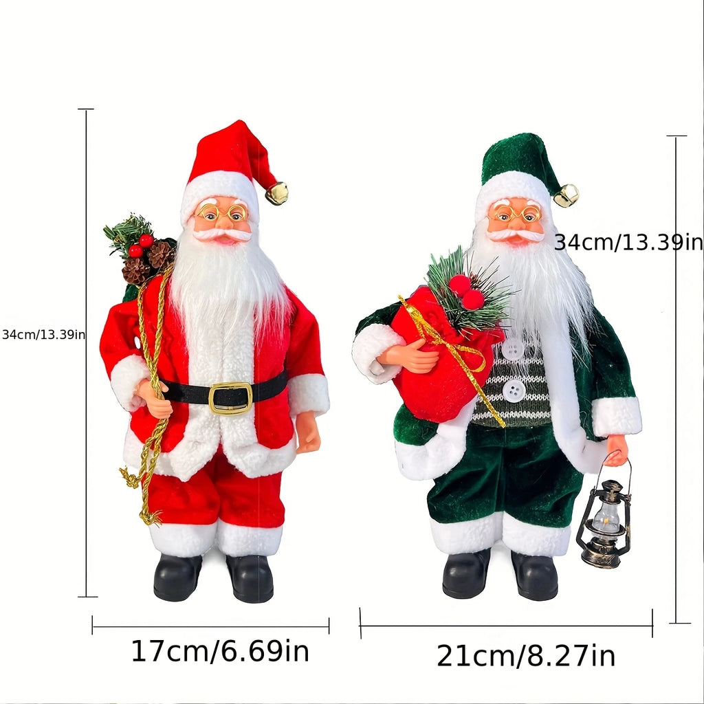 Polyester Santa Claus Figurines – Standing Christmas Dolls & Window Decorations 2025