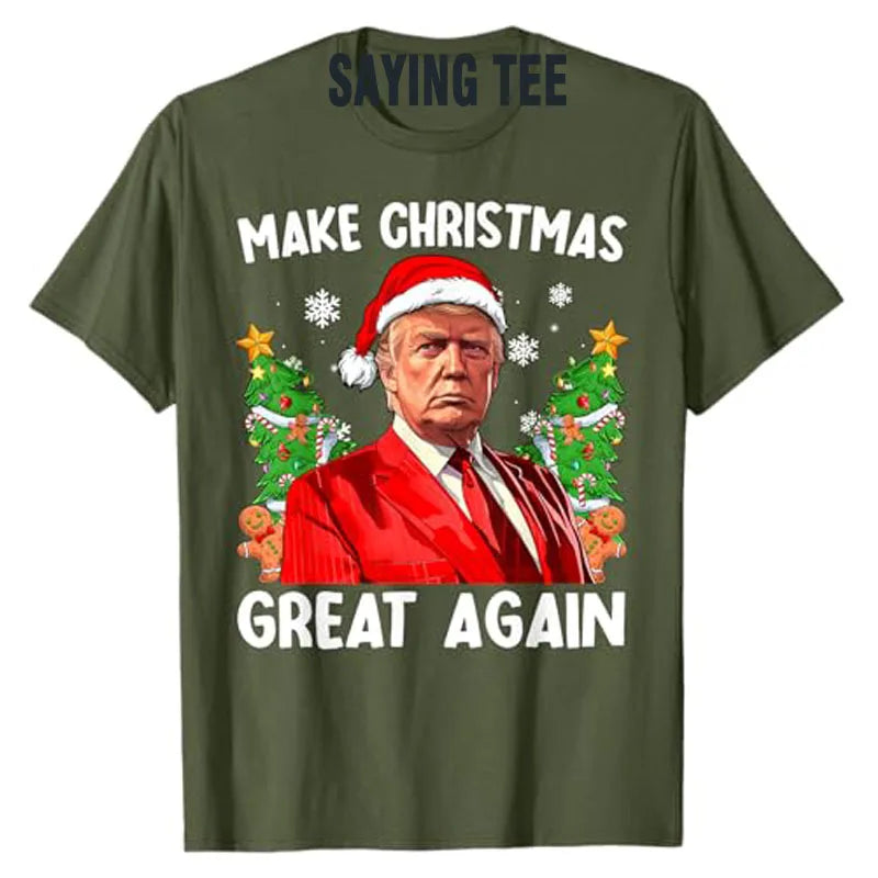 Make Christmas Great Again” Funny Santa MAGA Men’s T-Shirt – Humorous Holiday Tee for 2025