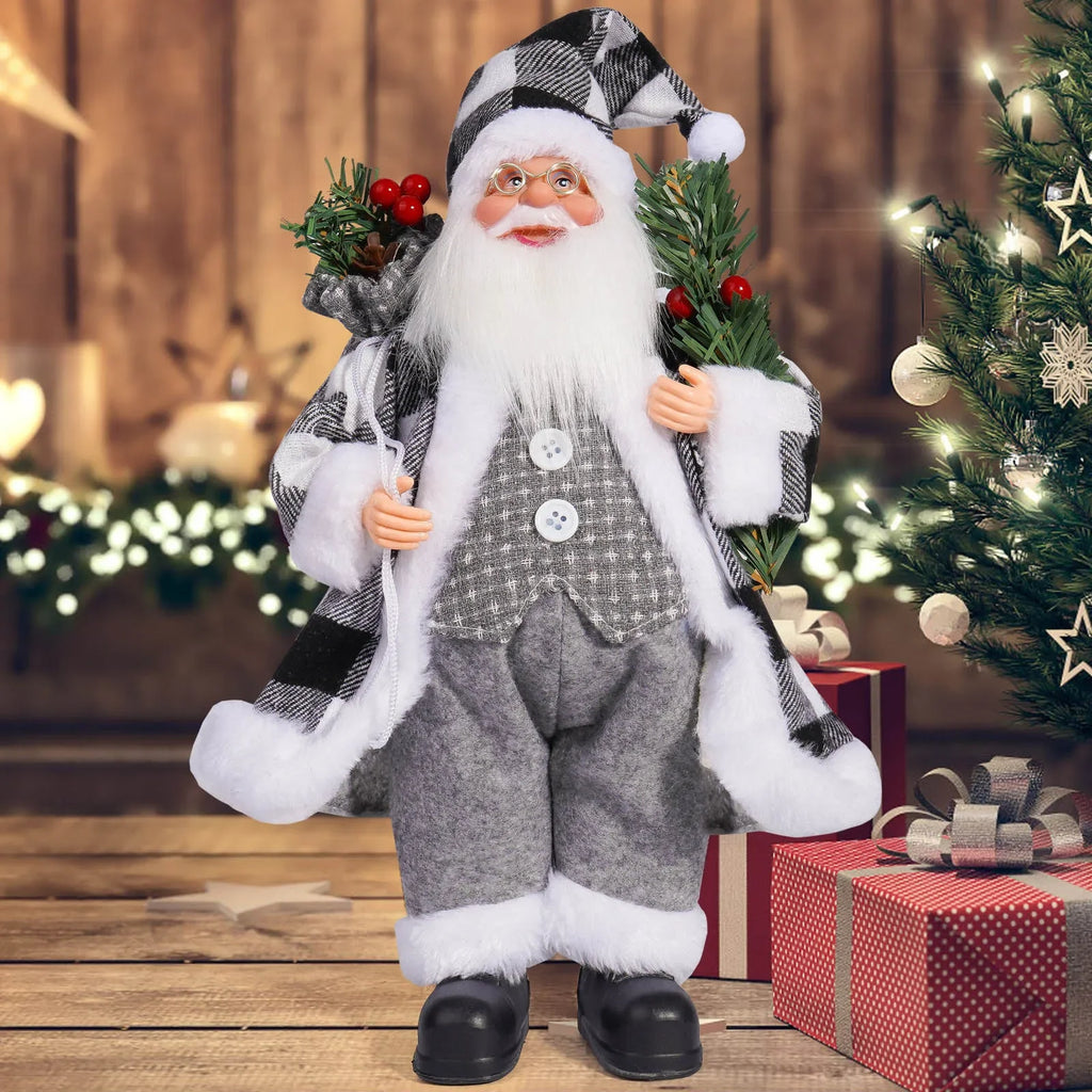 12-Inch Standing Santa Claus Figure – Christmas Window & Home Decoration 2025