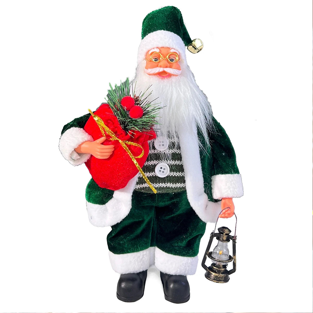 Polyester Santa Claus Figurines – Standing Christmas Dolls & Window Decorations 2025