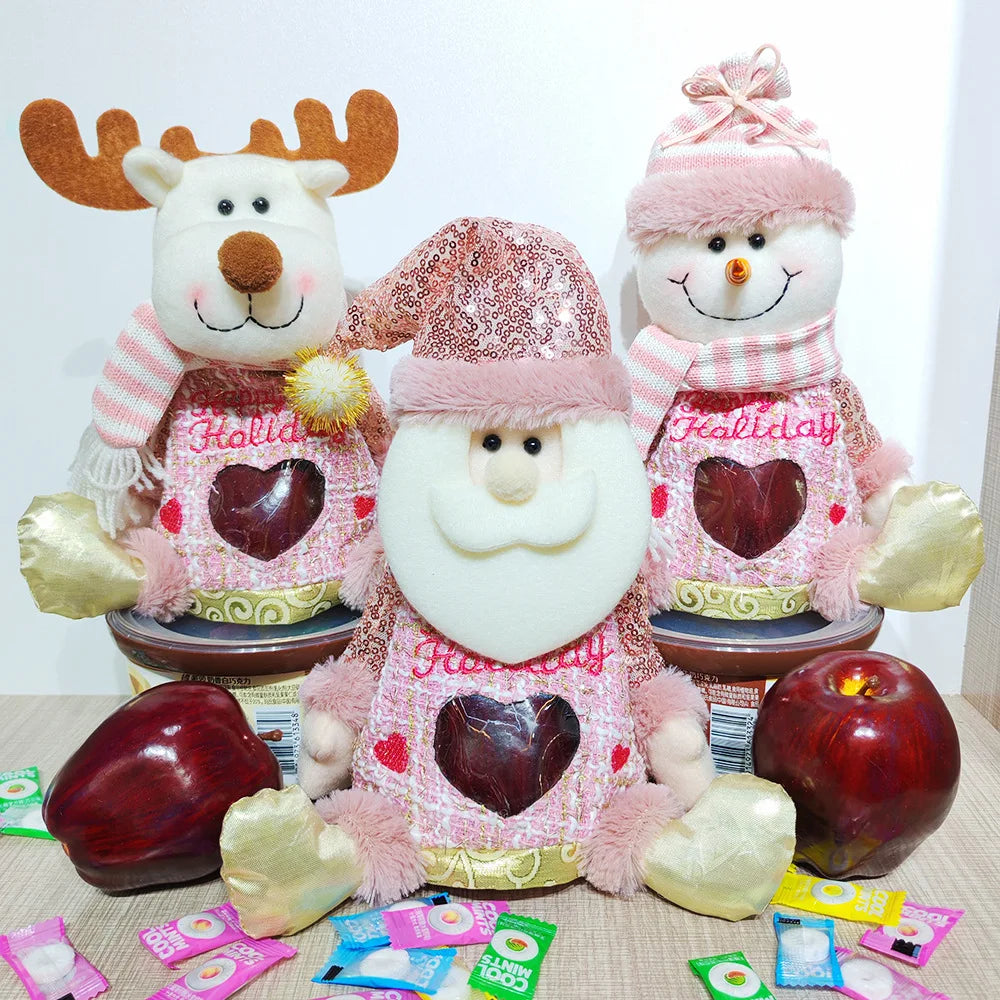 2026 Christmas Apple Gift Bag – Ping An Fruit & Candy Packaging | Snowman Santa Polyester Bag for Kids & Elderly Gifts