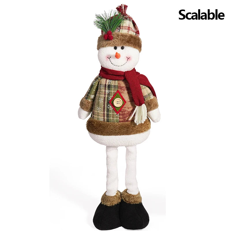 Christmas Standing Dolls – Santa Claus, Snowman & Reindeer Figurines | 2025 Holiday Home Decorations