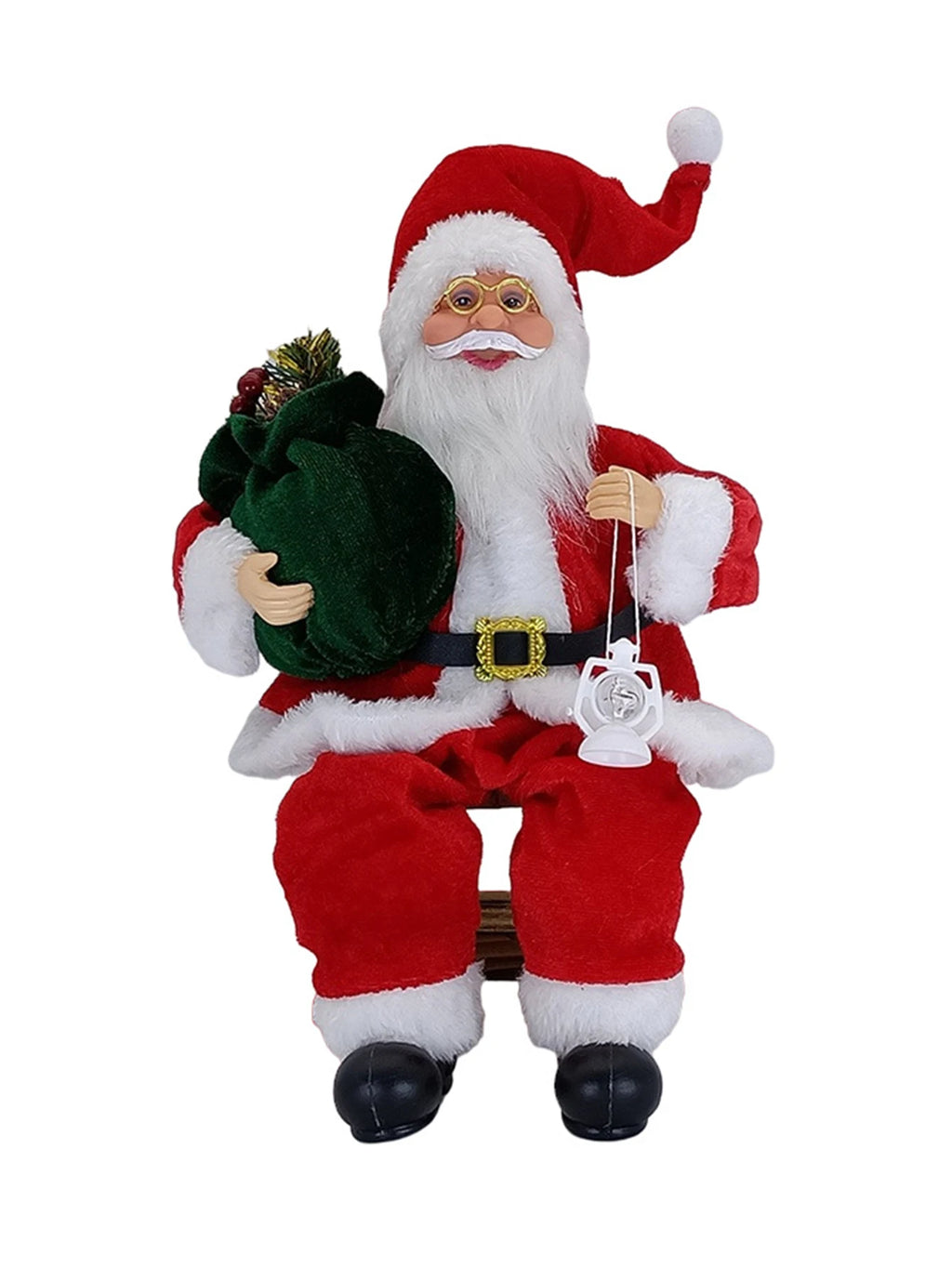 35cm Sitting Santa Claus Figurine – Cute Christmas Doll for Table, Fireplace & Home Decoration 2025