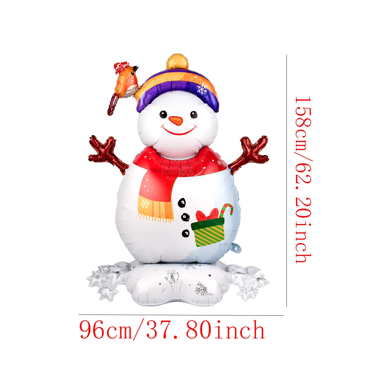 Large Christmas Balloon Set – Santa, Snowman & Elk Pedestal Decoration | Xmas Tree Party Display & New Year 2026 Decor
