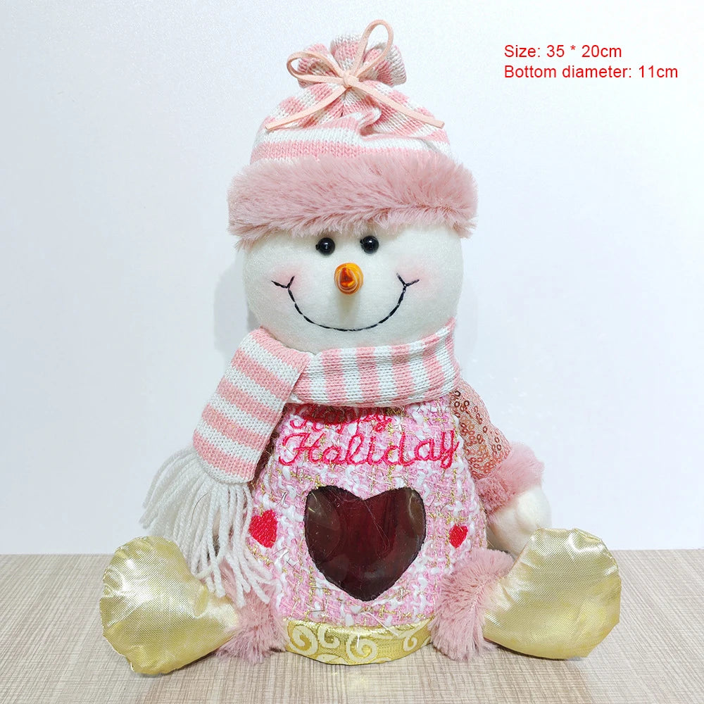 2026 Christmas Apple Gift Bag – Ping An Fruit & Candy Packaging | Snowman Santa Polyester Bag for Kids & Elderly Gifts