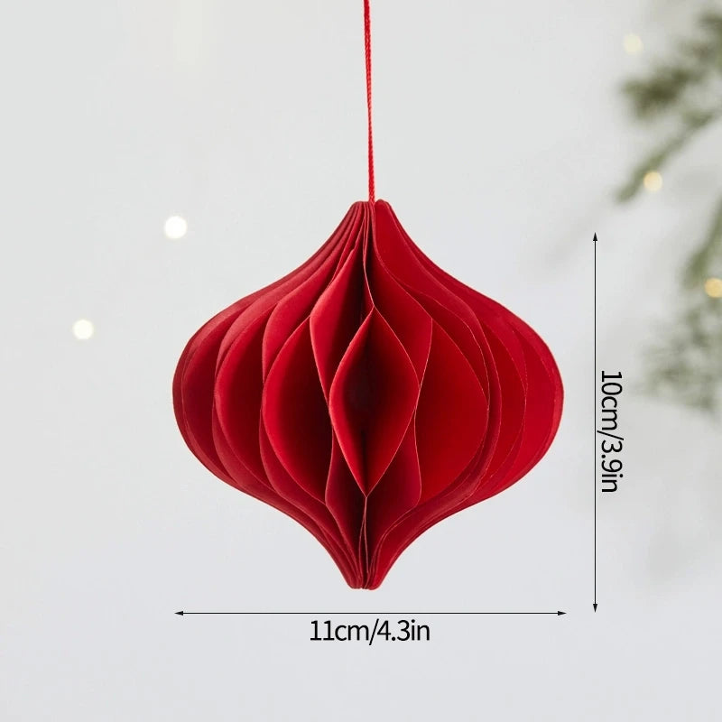 Christmas Tree Hanging Pendant – Cute Cardstock Ornaments | 2025 Xmas Home, Wall & Party Decorations New Year Decor
