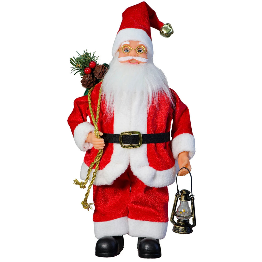 Polyester Santa Claus Figurines – Standing Christmas Dolls & Window Decorations 2025