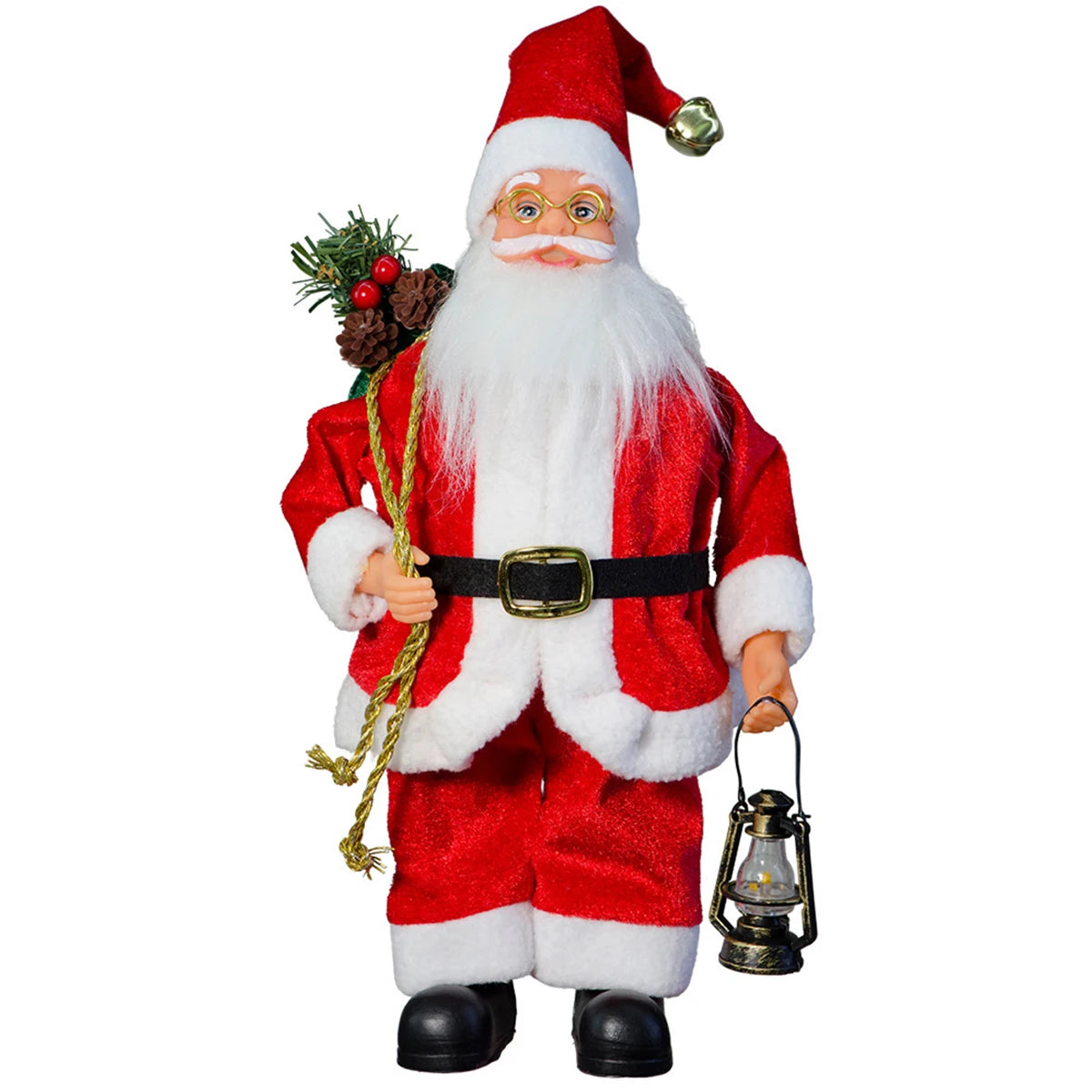 Polyester Santa Claus Figurines – Standing Christmas Dolls & Window Decorations 2025
