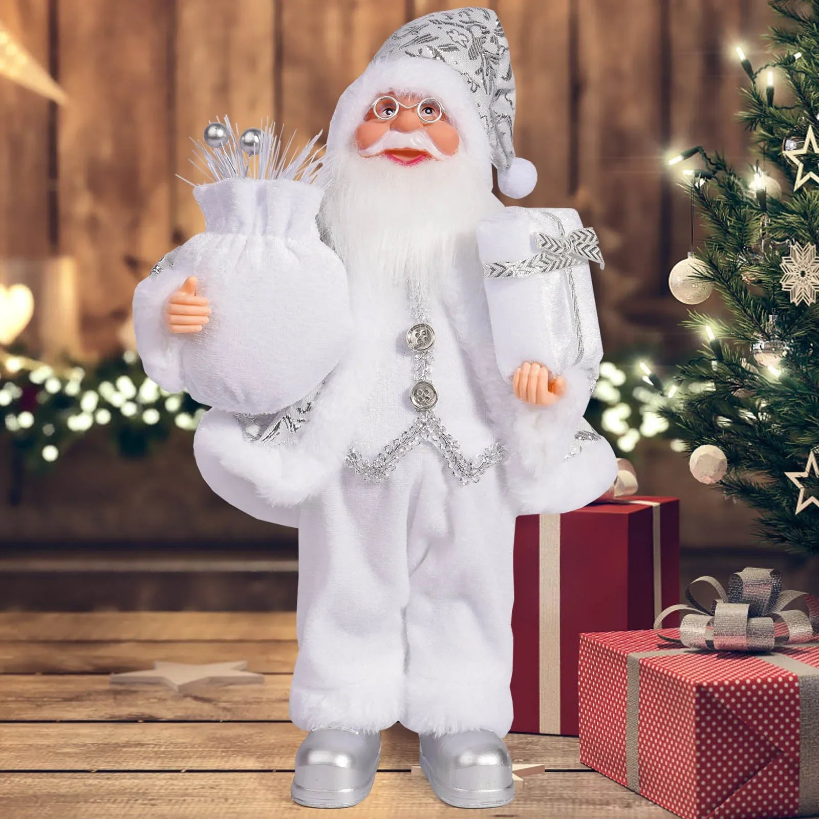 12-Inch Standing Santa Claus Figure – Christmas Window & Home Decoration 2025