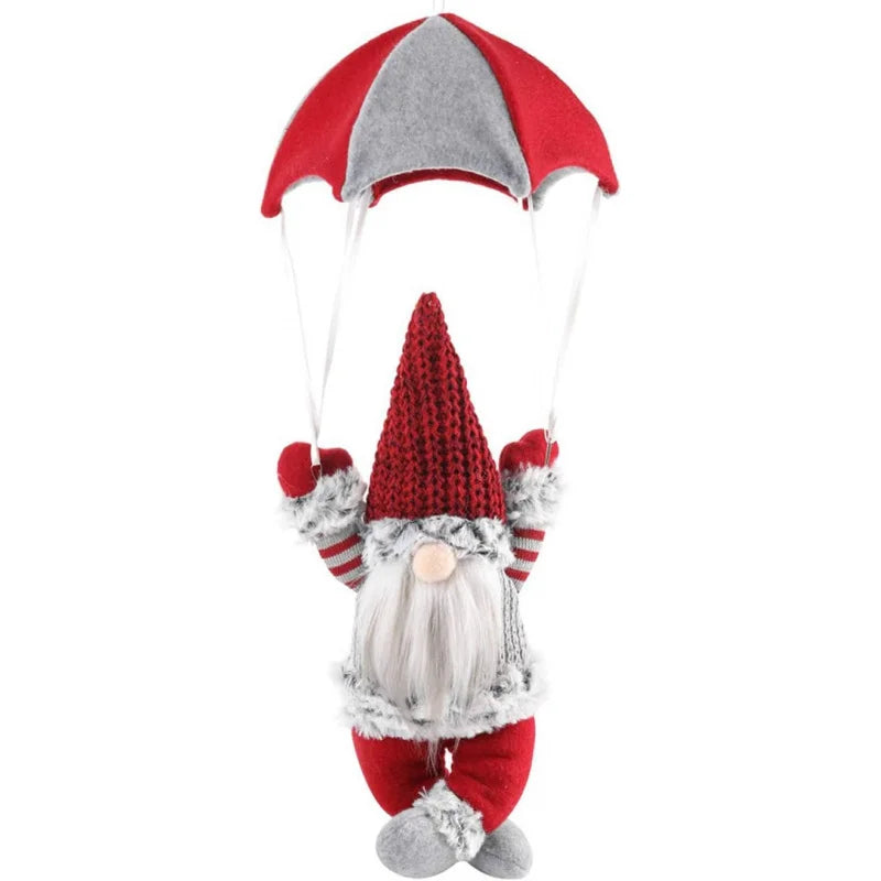 Santa Claus & Elf Hat Plush Christmas Decorations – Festive Wall & Tree Hanging Ornaments