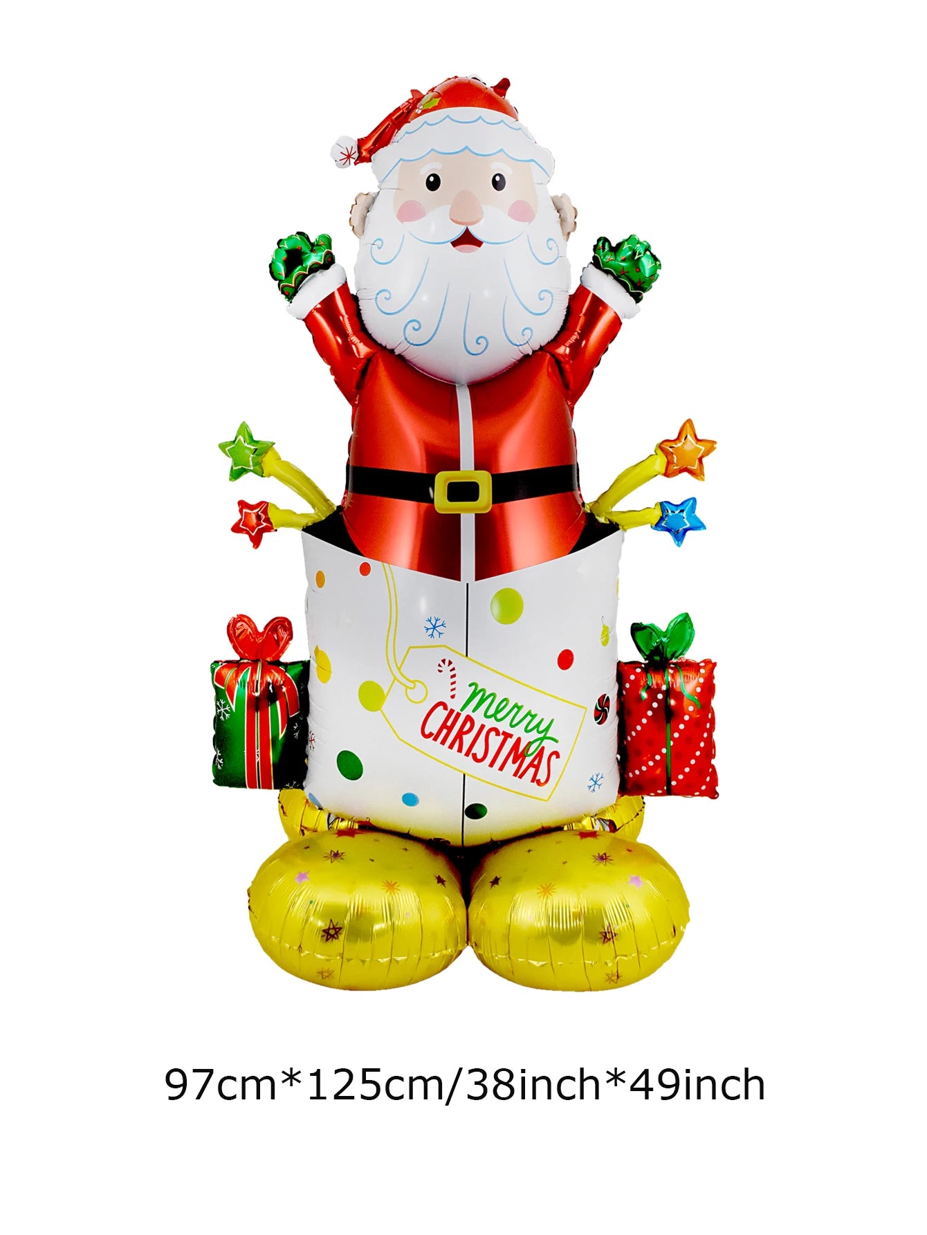 Large Christmas Balloon Set – Santa, Snowman & Elk Pedestal Decoration | Xmas Tree Party Display & New Year 2026 Decor
