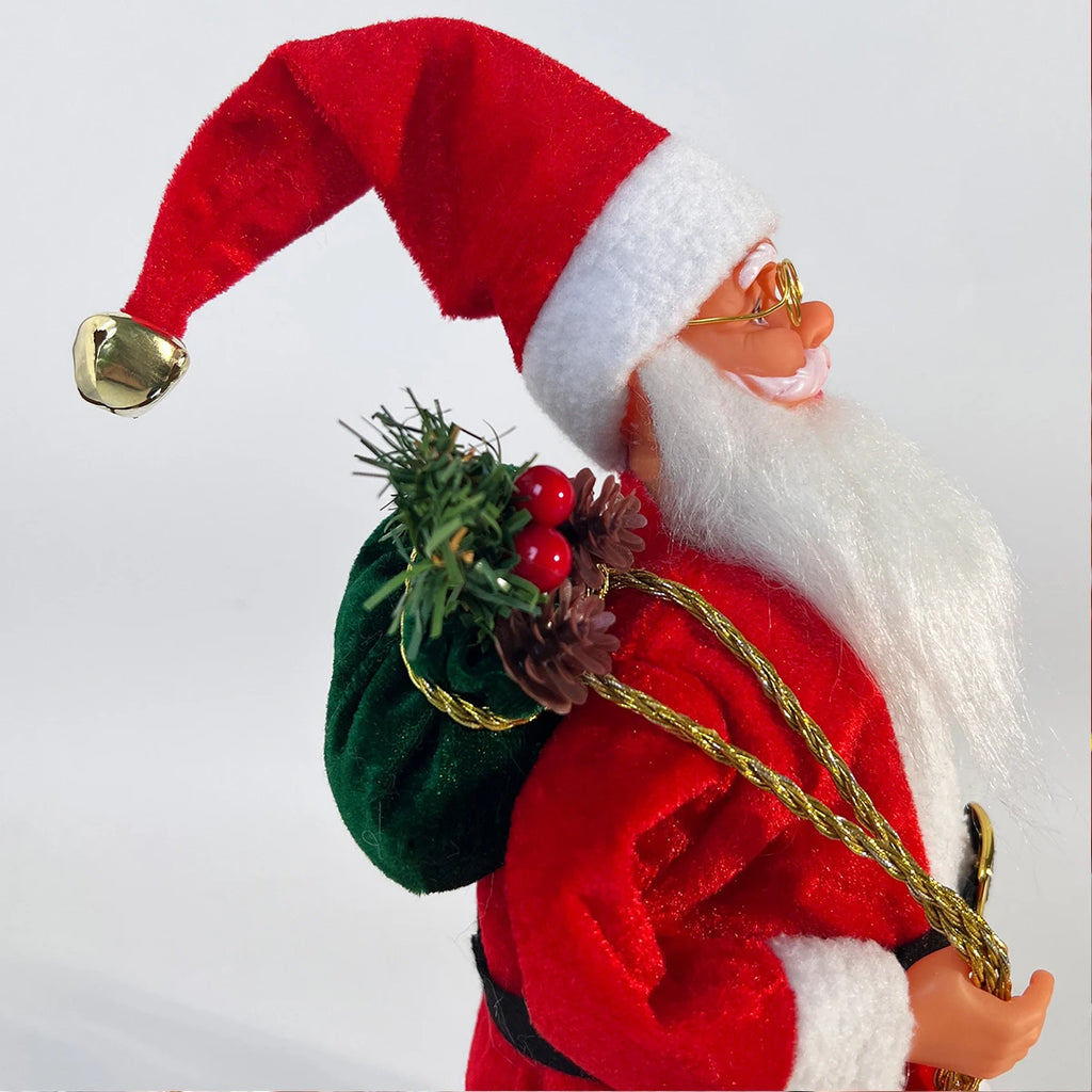 Polyester Santa Claus Figurines – Standing Christmas Dolls & Window Decorations 2025