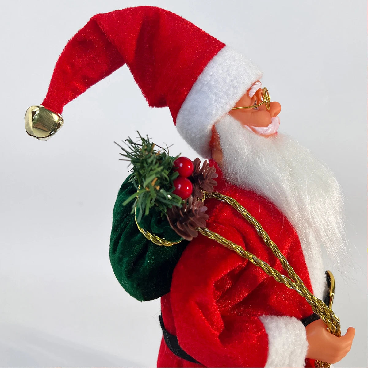 Polyester Santa Claus Figurines – Standing Christmas Dolls & Window Decorations 2025