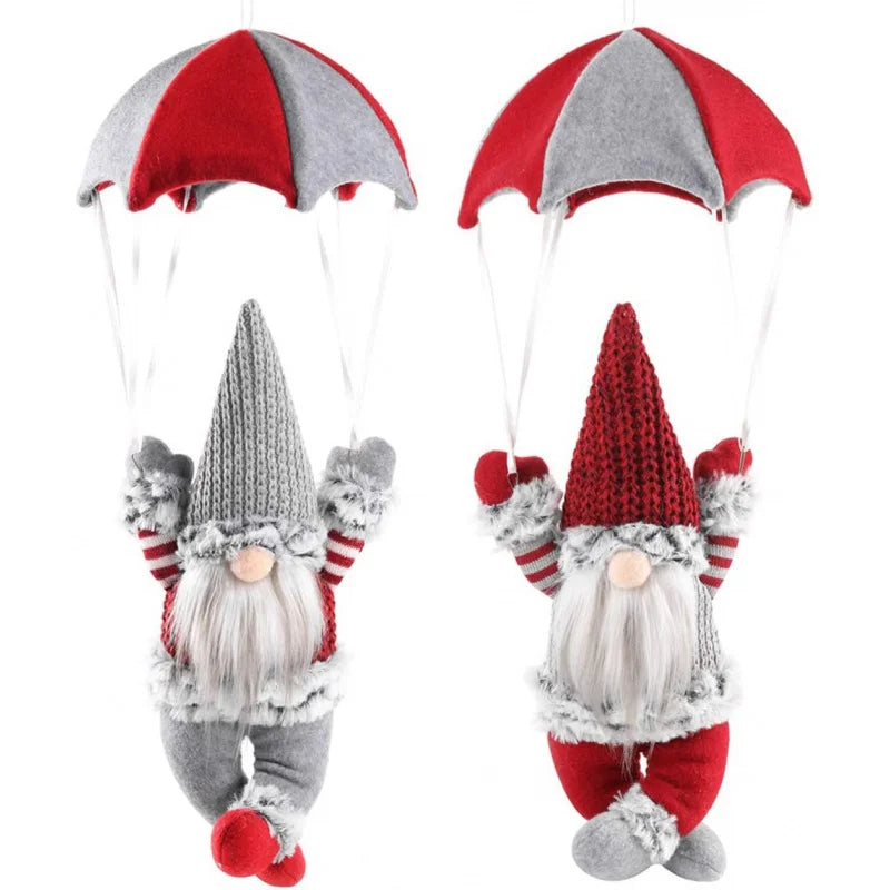 Santa Claus & Elf Hat Plush Christmas Decorations – Festive Wall & Tree Hanging Ornaments