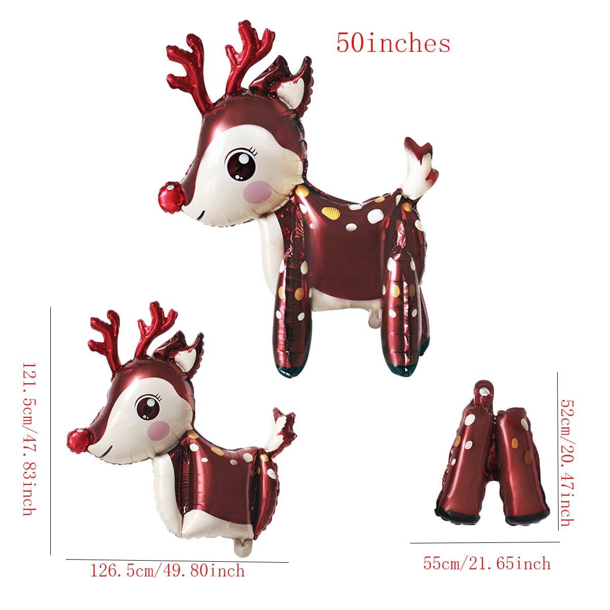 Large Christmas Balloon Set – Santa, Snowman & Elk Pedestal Decoration | Xmas Tree Party Display & New Year 2026 Decor