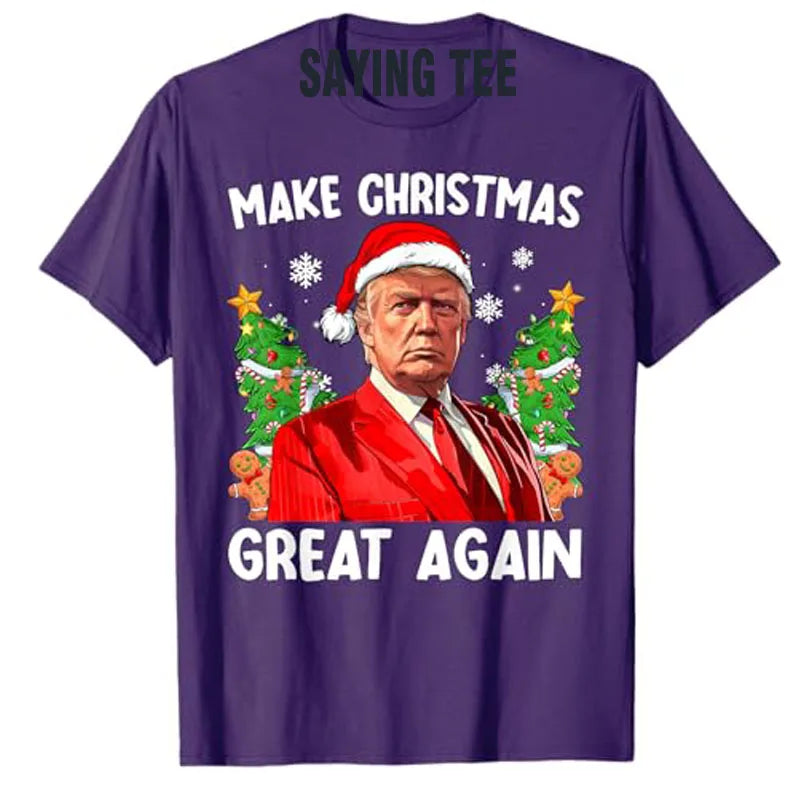 Make Christmas Great Again” Funny Santa MAGA Men’s T-Shirt – Humorous Holiday Tee for 2025