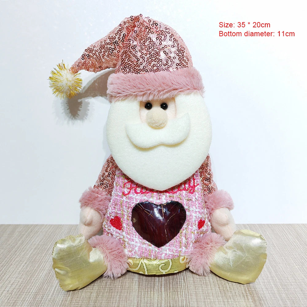 2026 Christmas Apple Gift Bag – Ping An Fruit & Candy Packaging | Snowman Santa Polyester Bag for Kids & Elderly Gifts