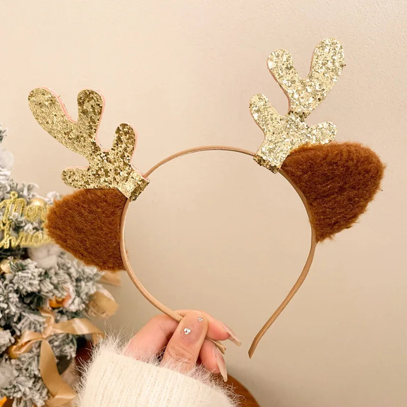 Christmas Luminous Hairpin & Headband – LED Deer Antler Hair Accessories | Xmas Party Gifts & New Year 2026 Decorations