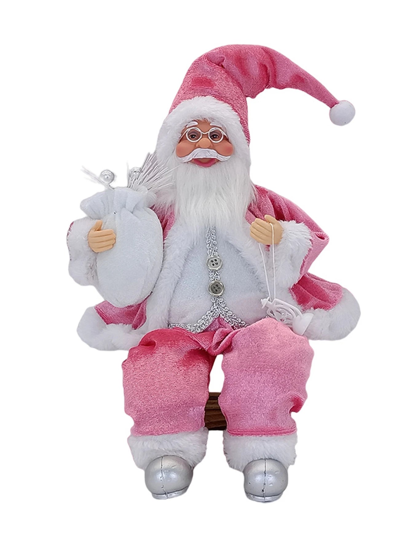 35cm Sitting Santa Claus Figurine – Cute Christmas Doll for Table, Fireplace & Home Decoration 2025