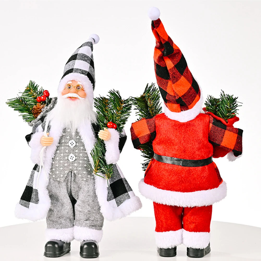 30cm Large Santa Claus Doll – Standing Christmas Figurine & Tree Ornament 2025 Home Decoration