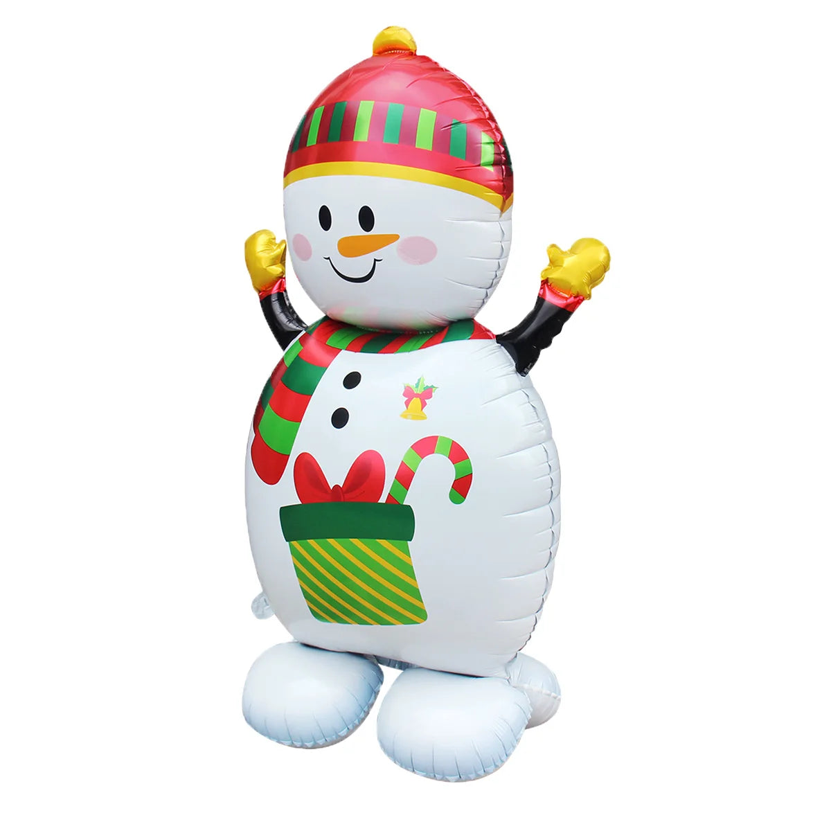 Large Christmas Balloon Set – Santa, Snowman & Elk Pedestal Decoration | Xmas Tree Party Display & New Year 2026 Decor