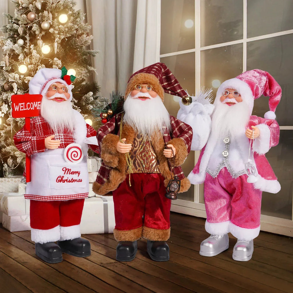 12-Inch Standing Santa Claus Figure – Christmas Window & Home Decoration 2025