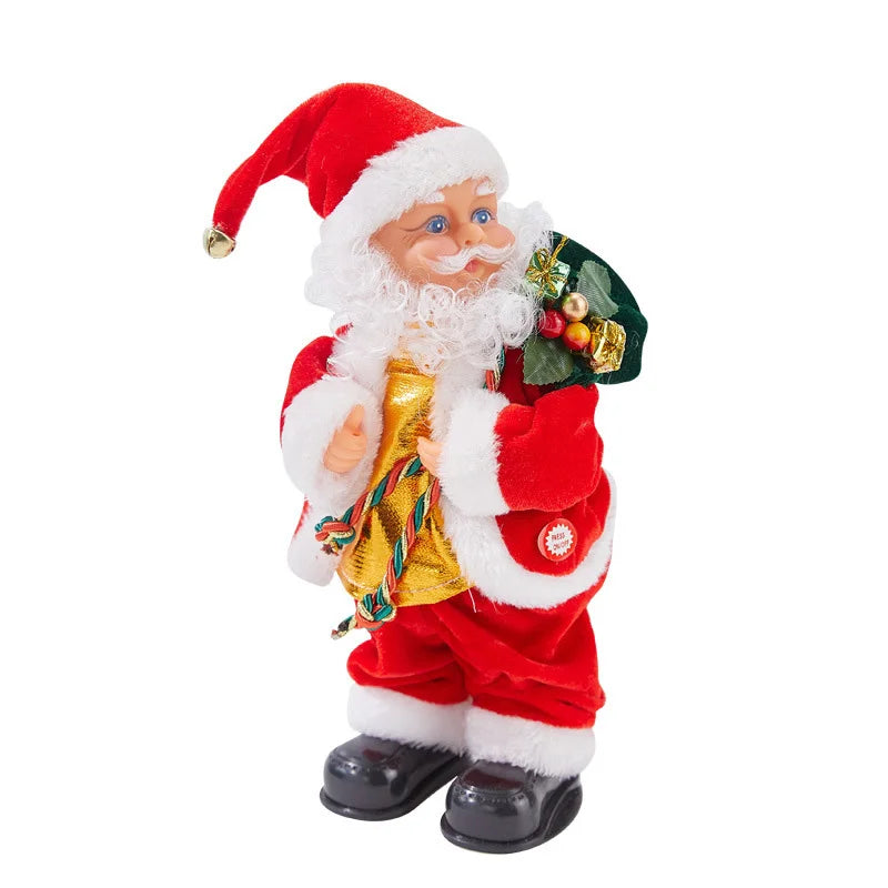 Electric Santa Plush Toy – Dancing & Swinging Belly Santa Claus Christmas Decoration 2025
