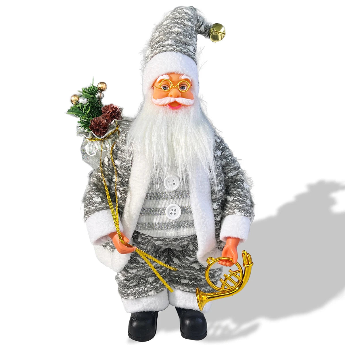 Polyester Santa Claus Figurines – Standing Christmas Dolls & Window Decorations 2025