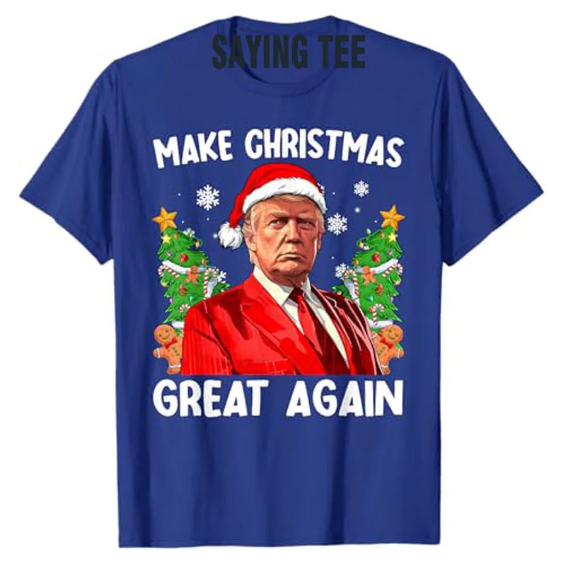 Make Christmas Great Again” Funny Santa MAGA Men’s T-Shirt – Humorous Holiday Tee for 2025