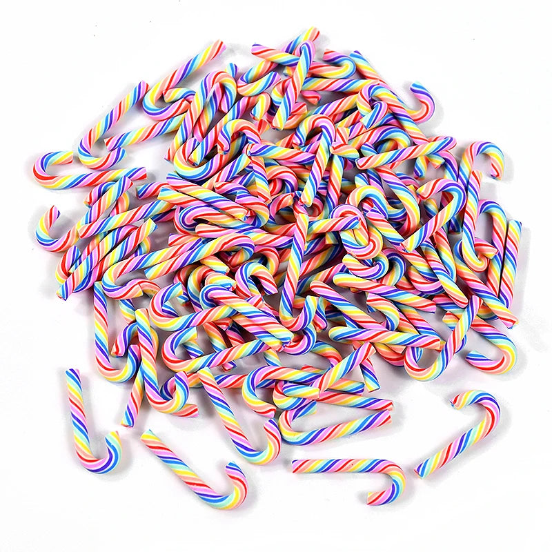 10/30/50pcs Mini Candy Cane Christmas Decorations – Red & White Resin Ornaments for DIY Crafts & Home Décor 2025