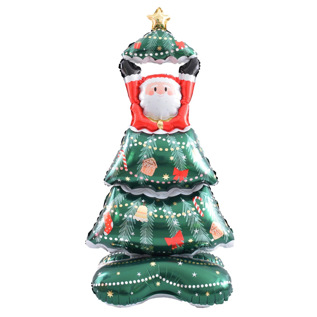 Large Christmas Balloon Set – Santa, Snowman & Elk Pedestal Decoration | Xmas Tree Party Display & New Year 2026 Decor