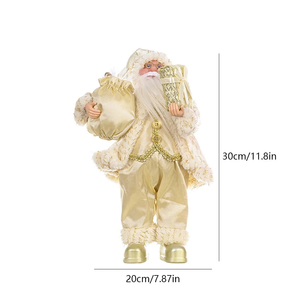30cm Large Santa Claus Doll – Standing Christmas Figurine & Tree Ornament 2025 Home Decoration