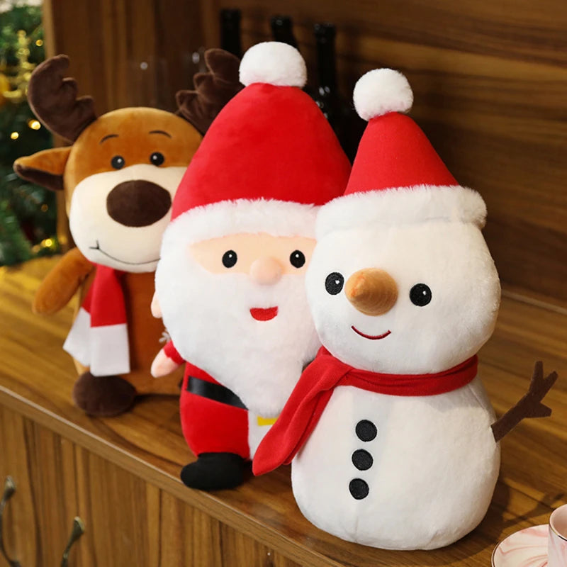 Christmas Santa Claus & Snowman Plush Dolls – 23cm / 40cm Holiday Decorations & Gifts 2025
