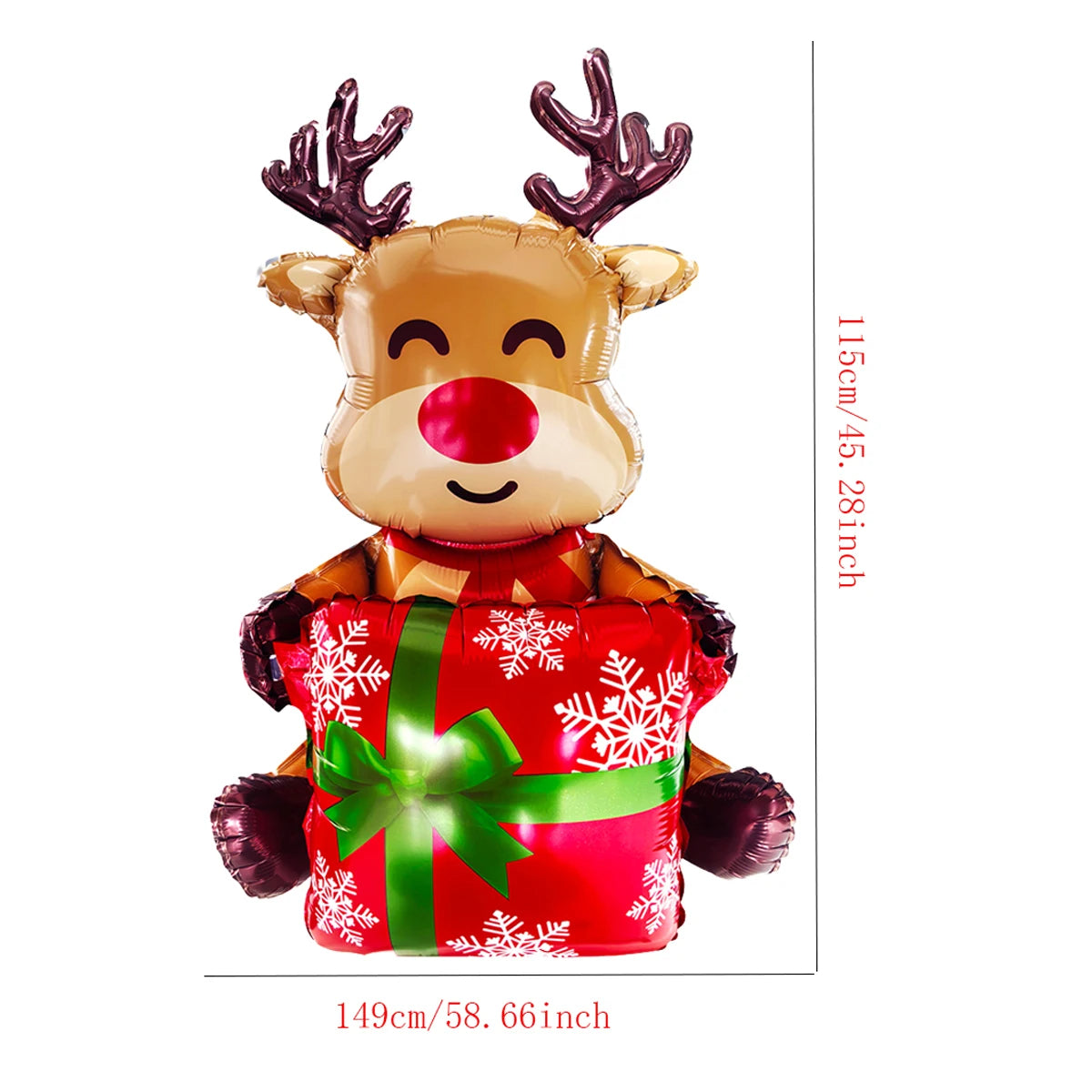 Large Christmas Balloon Set – Santa, Snowman & Elk Pedestal Decoration | Xmas Tree Party Display & New Year 2026 Decor