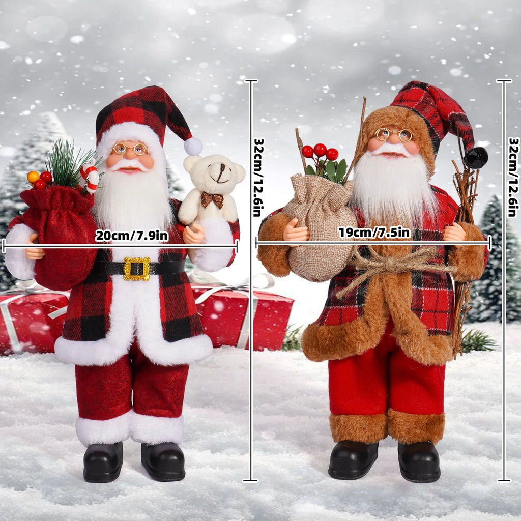 12-Inch Standing Santa Claus Figure – Christmas Window & Home Decoration 2025
