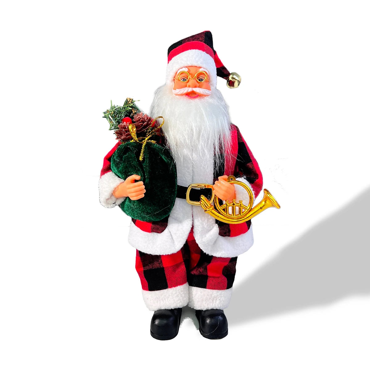 Polyester Santa Claus Figurines – Standing Christmas Dolls & Window Decorations 2025