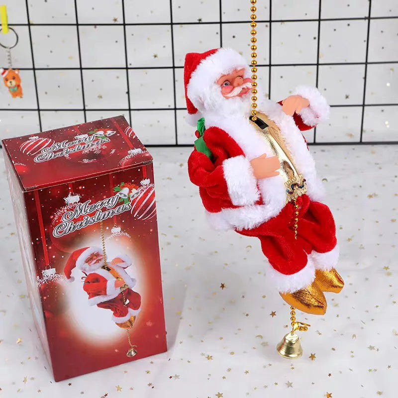 Electric Santa Plush Toy – Dancing & Swinging Belly Santa Claus Christmas Decoration 2025