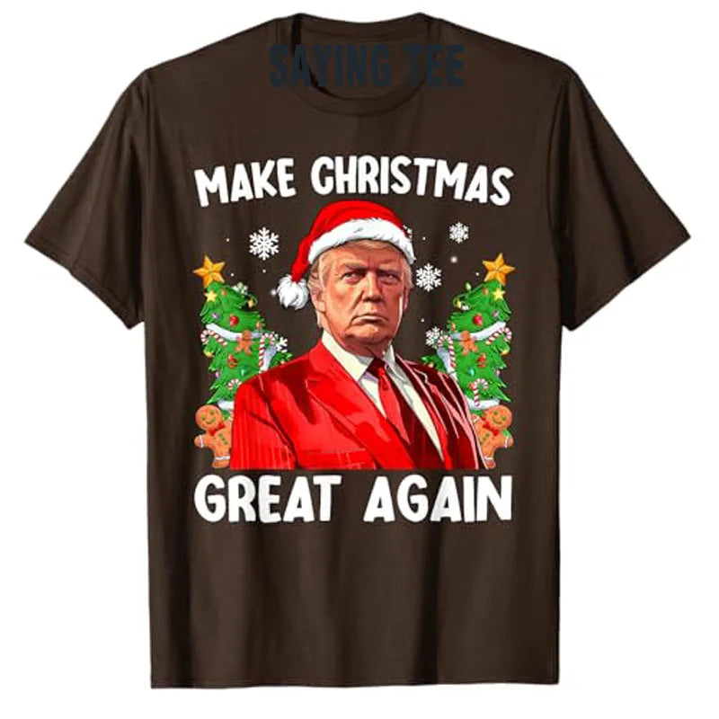 Make Christmas Great Again” Funny Santa MAGA Men’s T-Shirt – Humorous Holiday Tee for 2025