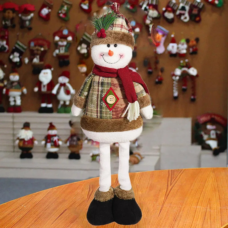 Christmas Standing Dolls – Santa Claus, Snowman & Reindeer Figurines | 2025 Holiday Home Decorations