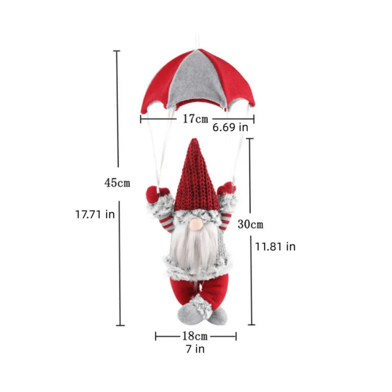 Santa Claus & Elf Hat Plush Christmas Decorations – Festive Wall & Tree Hanging Ornaments