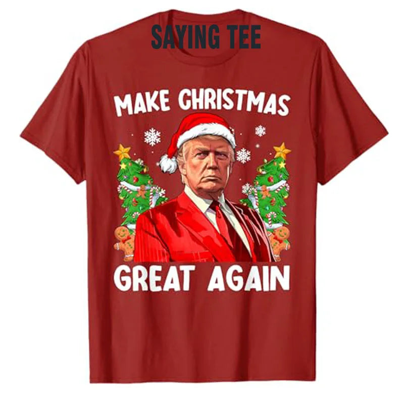 Make Christmas Great Again” Funny Santa MAGA Men’s T-Shirt – Humorous Holiday Tee for 2025