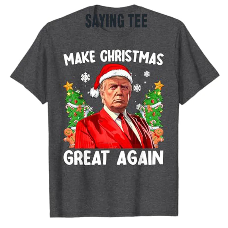 Make Christmas Great Again” Funny Santa MAGA Men’s T-Shirt – Humorous Holiday Tee for 2025