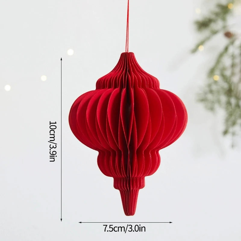 Christmas Tree Hanging Pendant – Cute Cardstock Ornaments | 2025 Xmas Home, Wall & Party Decorations New Year Decor