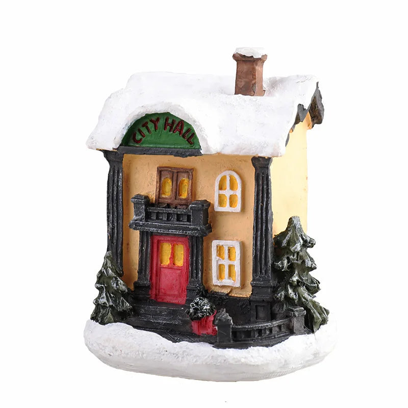 Christmas House Light Decorations – Resin Mini LED Ornaments with Battery | Kids Xmas Gift & Home Decor 2025