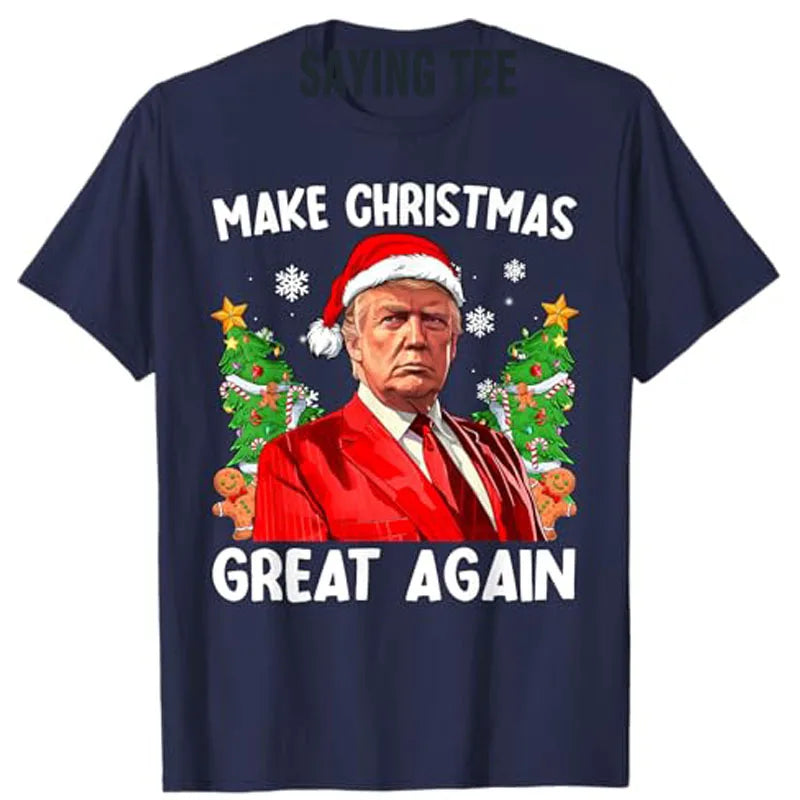 Make Christmas Great Again” Funny Santa MAGA Men’s T-Shirt – Humorous Holiday Tee for 2025