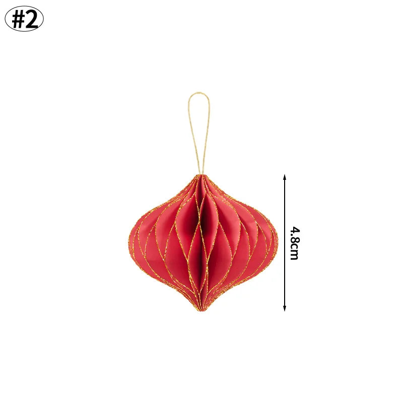 Christmas Tree Hanging Pendant – Cute Cardstock Ornaments | 2025 Xmas Home, Wall & Party Decorations New Year Decor