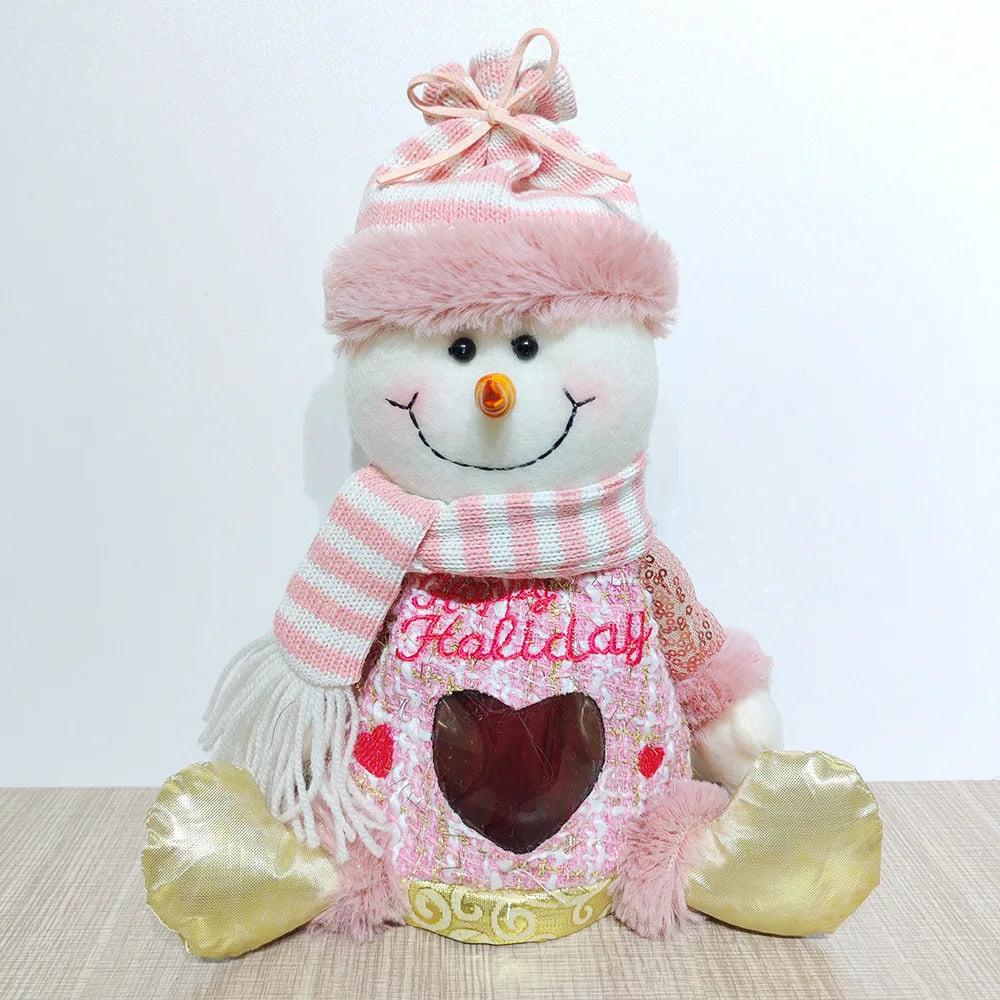 2026 Christmas Apple Gift Bag – Ping An Fruit & Candy Packaging | Snowman Santa Polyester Bag for Kids & Elderly Gifts