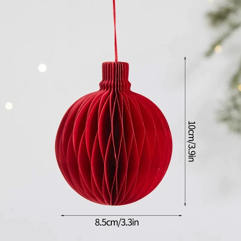 Christmas Tree Hanging Pendant – Cute Cardstock Ornaments | 2025 Xmas Home, Wall & Party Decorations New Year Decor